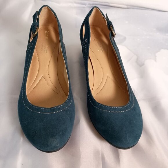 Naturalizer N5 Comfort Nevis Wedge Shoes Women’s 7.5W Faux Suede Taupe - Picture 8 of 8